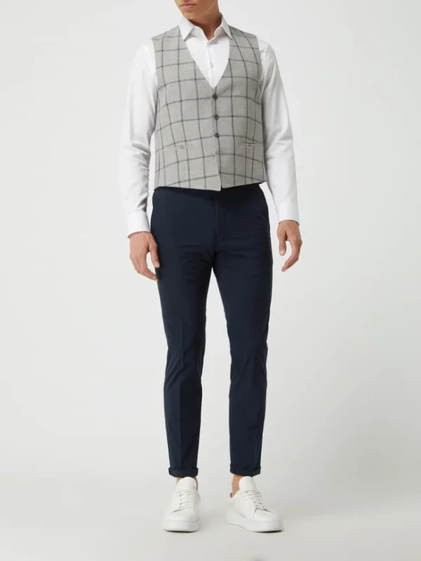 Am billigsten ? Atelier Torino Weste Aus Leinen-Schurwoll-Mix Modell ‘Panfilo’ – Hellgrau ? 1