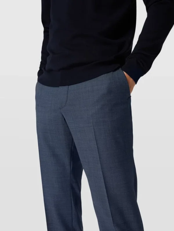 Am billigsten ? Drykorn Slim Fit Stoffhose Mit Bügelfalten Modell ‘Piet’ – Dunkelblau ? 4