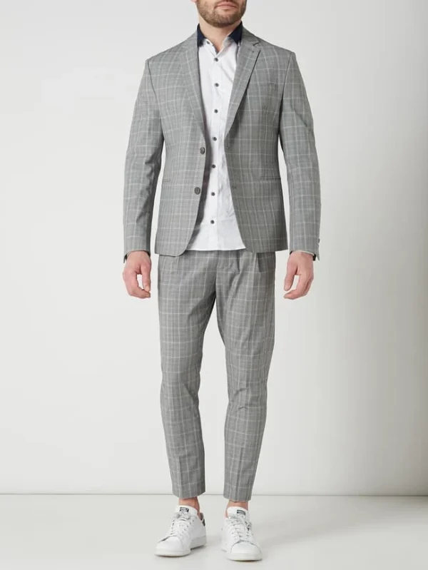 Rabatt ? Drykorn Slim Fit 2-Knopf-Sakko Mit Stretch-Anteil Modell ‘Hurley’ – Hellgrau ? 1