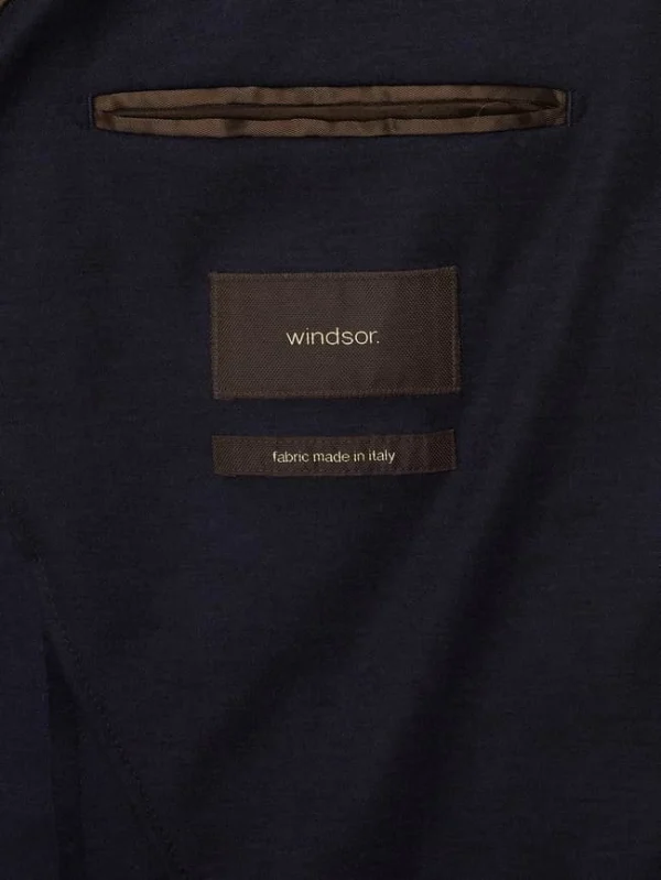 Auslauf ✨ Windsor Shaped Fit Sakko Aus Wollmischung Modell ‘Anovo’ – Marineblau ? 6
