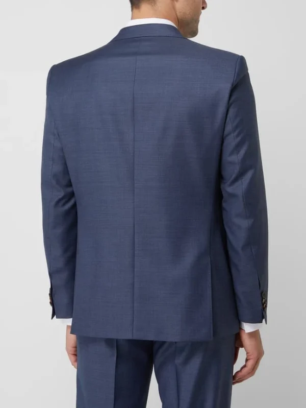 Bestes Angebot ? Carl Gross Modern Fit 2-Knopf-Sakko Aus Schurwolle Modell ‘Steven’ – Rauchblau ✔️ 6