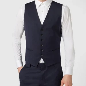 Blitzangebot ? JOOP! Collection Slim Fit Weste Mit Webstruktur Modell ‘White’ – Marineblau ❤️ 13