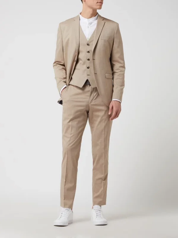 Bester Verkauf ? Selected Homme Slim Fit Weste Mit Stretch-Anteil Modell ‘MyloLogan’ – Sand ? 1