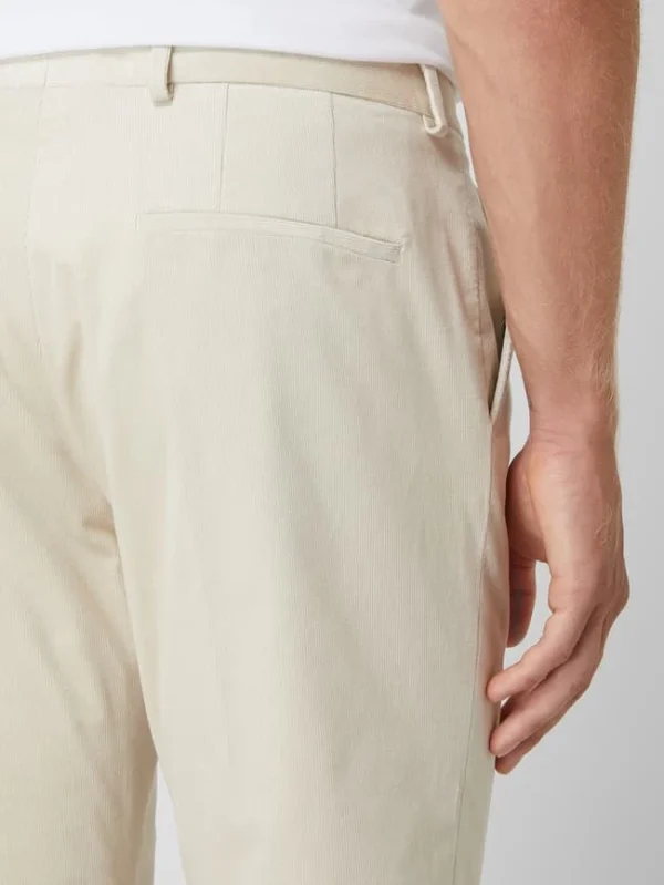 Schlussverkauf ? Selected Homme Slim Fit Anzughose Aus Cord Modell ‘Oakland’ – Offwhite ? 4