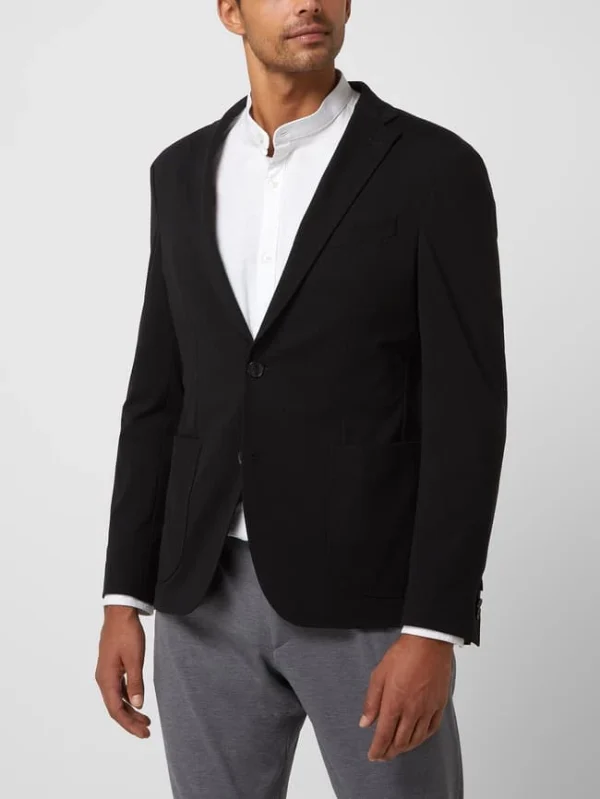 Schlussverkauf ? Baldessarini Slim Fit 2-Knopfsakko Mit Anstecknadel Modell ‘Seba’ – Schwarz ? 5