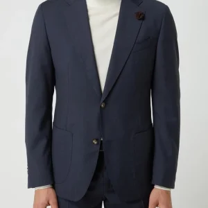 Bester Verkauf ⭐ Windsor Shaped Fit 2-Knopf-Sakko Aus Schurwolle Modell ‘Travel-W’ – Marineblau ? 15