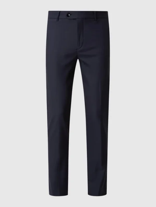 Neu ✔️ MOS MOSH Slim Fit Anzughose Mit Stretch-Anteil Modell ‘Russel’ – Marineblau ? 3