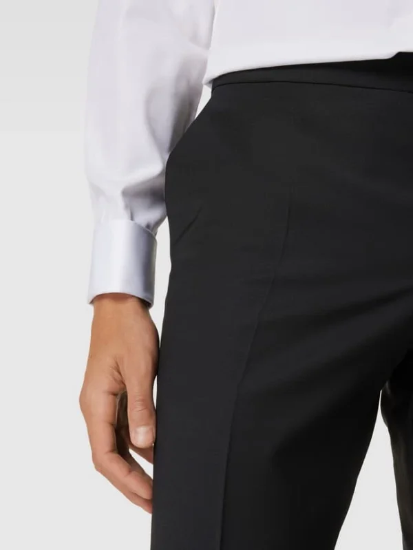 Bestpreis ? Pierre Cardin Anzughose Mit Label-Patch – Schwarz ? 4