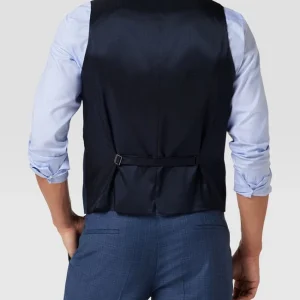 Neu ? BOSS Slim Fit Weste Mit Logo-Detail Modell ‘Huge Vest’ – Blau ❤️ 15