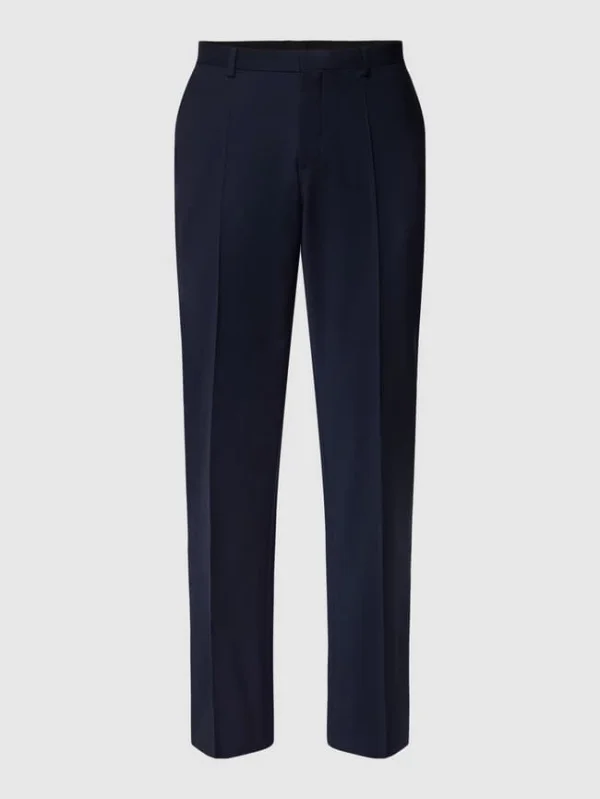 Am billigsten ✨ HUGO Hose Mit Bügelfalten Modell ‘Simmons’ – Marineblau ? 3