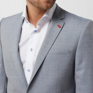 Auslauf ? DIGEL Slim Fit 2-Knopf-Sakko Aus Schurwolle Modell ‘Rod’ – Hellblau ? 13