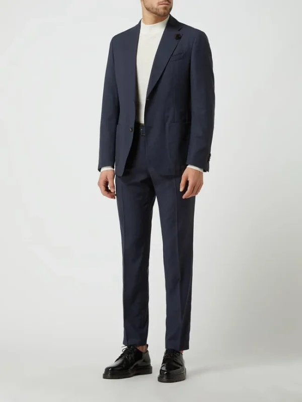 Bester Verkauf ⭐ Windsor Shaped Fit 2-Knopf-Sakko Aus Schurwolle Modell ‘Travel-W’ – Marineblau ? 1