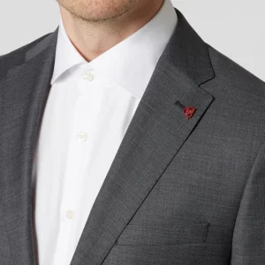 Coupon ? Roy Robson Slim Fit 2-Knopf-Sakko Aus Schurwolle ‘Techno Suit’ – Mittelgrau ? 11