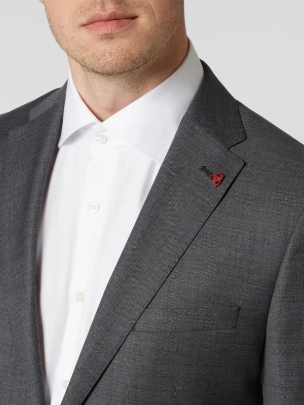 Coupon ? Roy Robson Slim Fit 2-Knopf-Sakko Aus Schurwolle ‘Techno Suit’ – Mittelgrau ? 4