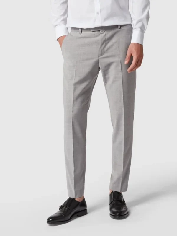 Billig ? Strellson Slim Fit Anzughose Mit Stretch-Anteil ‘Flex Cross’ – Hellgrau ? 5