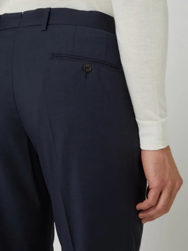 Top 10 ? Windsor Shaped Fit Anzughose Aus Schurwolle Modell ‘Peso’ – Marineblau ? 4
