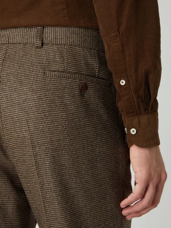 Auslauf ? Carl Gross Modern Fit Anzughose Aus Wollmischung Modell ‘Shiver’ – Beige ? 4