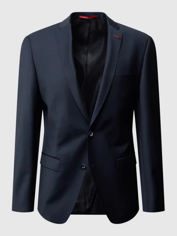 Coupon ? Roy Robson Slim Fit 2-Knopf-Sakko Aus Schurwollmischung – Marineblau ? 3