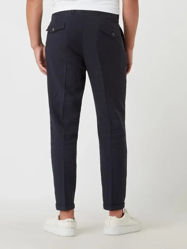 Großhandel ? Windsor Shaped Fit Anzughose Aus Leinenmischung Modell ‘Sapo’ – Marineblau ? 6