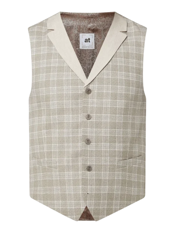 Angebote ? Atelier Torino Weste Aus Schurwoll-Leinen-Mix Modell ‘Sabino’ – Beige ? 3