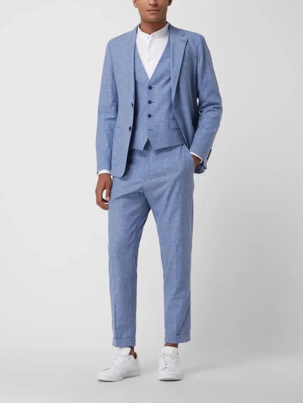Großhandel ? Strellson Slim Fit Anzughose Mit Leinen-Anteil Modell ‘Luc’ – Hellblau ? 1
