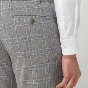 Bestpreis ? DIGEL Slim Fit Anzughose Mit Leinen-Anteil Modell ‘Franco’ – Mittelgrau ? 11