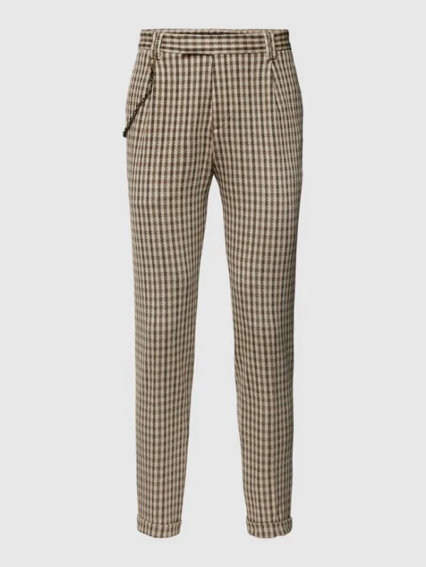 Großhandel ? Cinque Slim Fit Bundfaltenhose Mit Karomuster Modell ‘CiSand’ – Sand ✨ 3