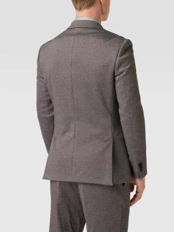 Blitzangebot ? JOOP! Collection Extra Slim Fit 2-Knopf-Sakko Mit Hahnentrittmuster – Mittelbraun ? 6