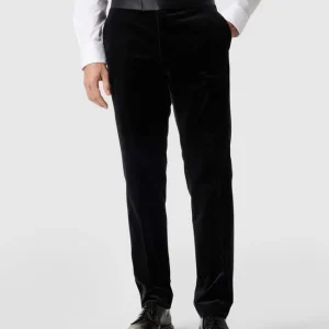 Coupon ? BOSS Slim Fit Anzughose Mit Kontrastbesatz – Schwarz ? 13