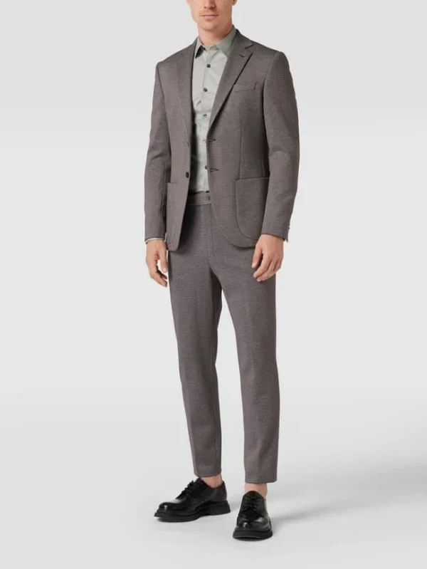 Blitzangebot ? JOOP! Collection Extra Slim Fit 2-Knopf-Sakko Mit Hahnentrittmuster – Mittelbraun ? 1