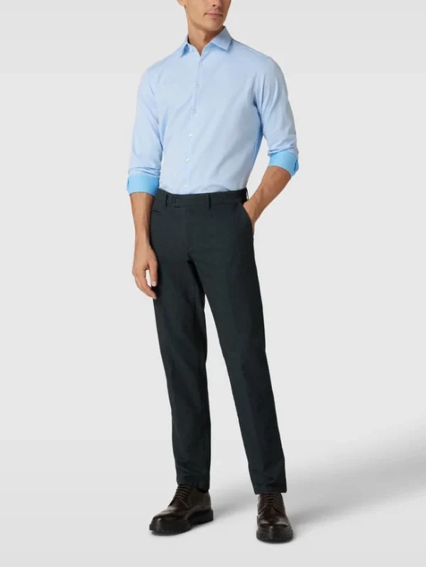Billig ? Brax Anzughose In Melierter Optik Modell ‘Everest’ – Blau ✨ 1
