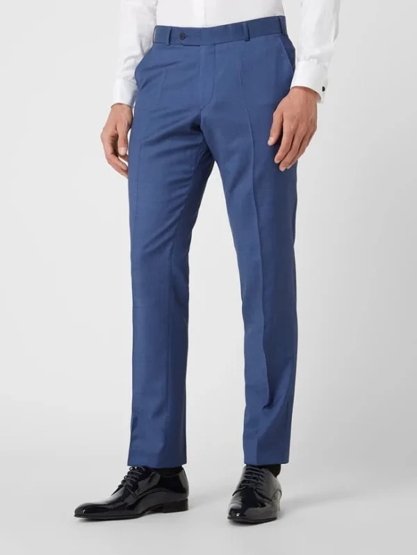 Beste Bewertungen von ✨ Wilvorst Slim Fit Anzughose Aus Wolle – Blau ❤️ 5