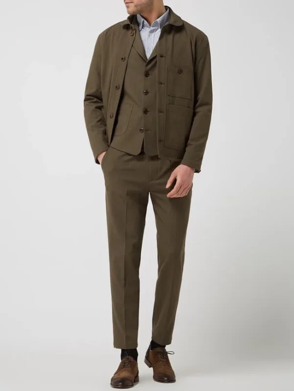 Brandneu ? MOS MOSH Bundfaltenhose Mit Stretch-Anteil Modell ‘Andrew Julian’ – Grün ? 1