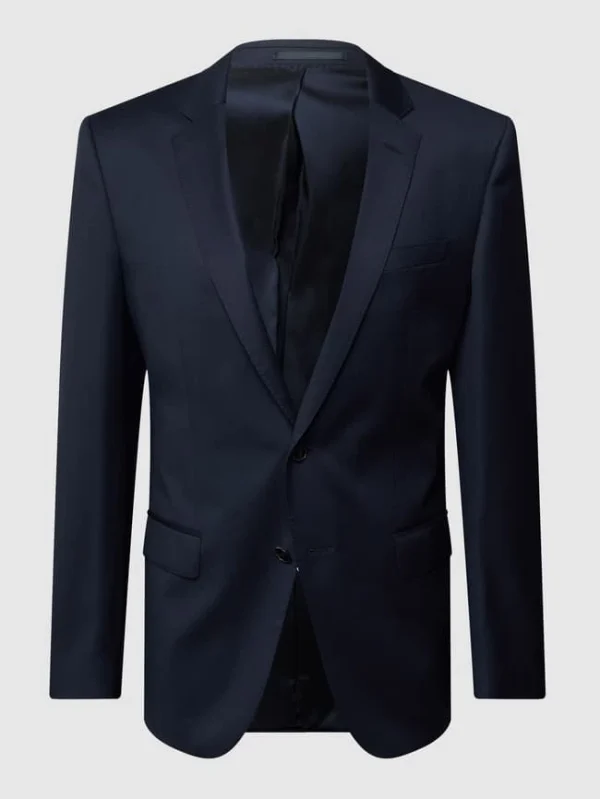 Budget ? BOSS Slim Fit 2-Knopf-Sakko Aus Reiner Schurwolle – Marineblau ⌛ 3