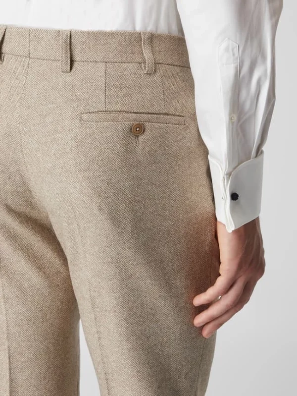 Bester Verkauf ? DIGEL Modern Fit Anzughose Mit Seide-Anteil – Beige ⭐ 4