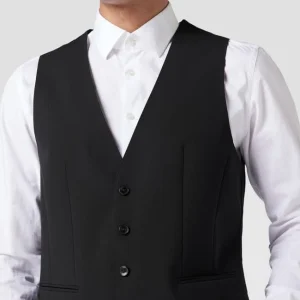 Budget ? BOSS Weste Mit Paspeltaschen Modell ‘Huge Vest’ – Schwarz ? 11
