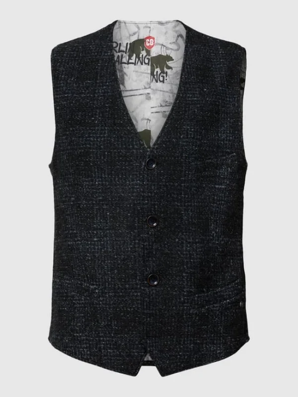Beste Bewertungen von ? CG – Club Of Gents Weste Mit Label-Detail Modell ‘Mosley’ – Marineblau ? 3