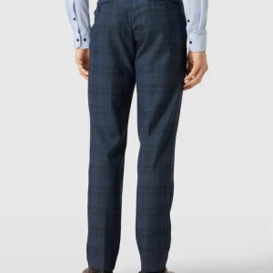 Großhandel ? MCNEAL Slim Fit Anzughose Mit Glencheck-Muster – Blau ? 15
