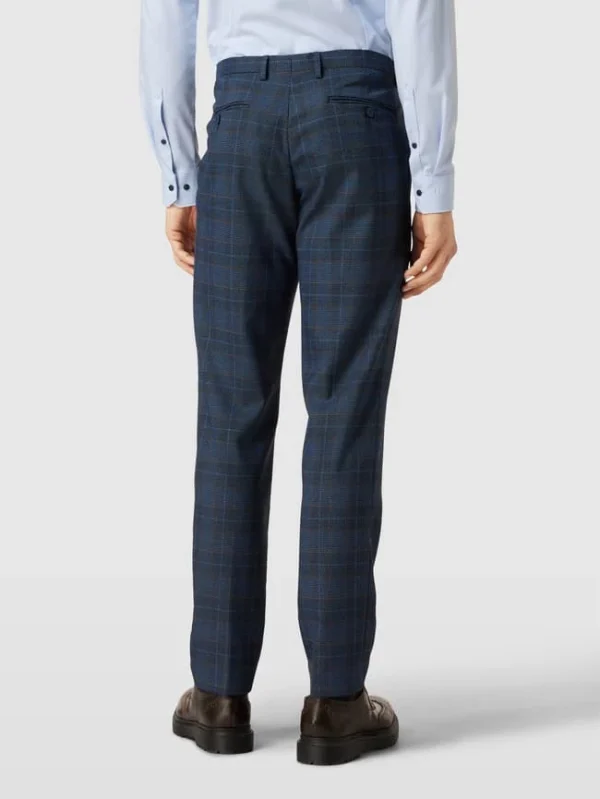 Budget ? MCNEAL Slim Fit Anzughose Mit Glencheck-Muster – Blau ? 6