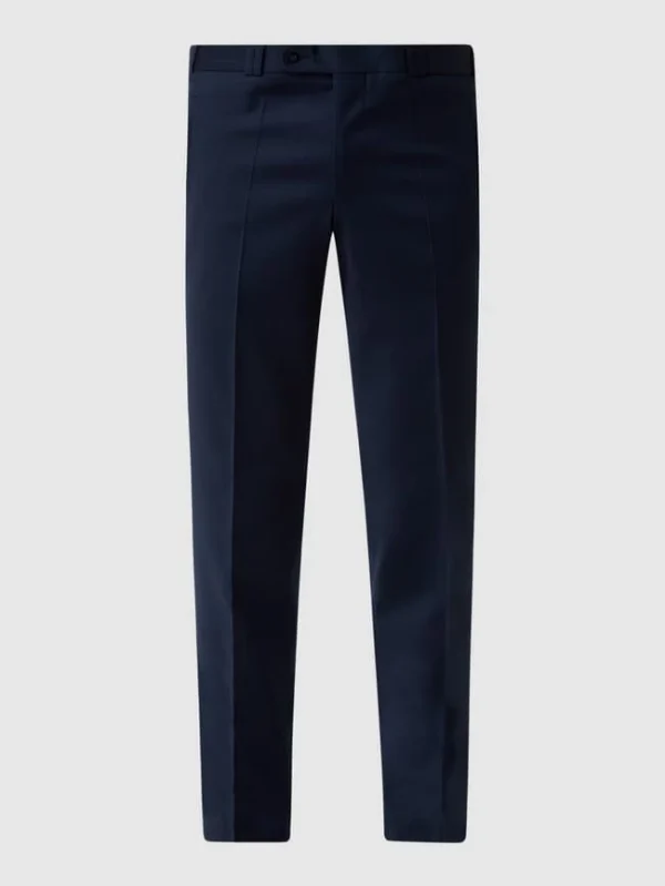 Budget ? Wilvorst Regular Fit Anzughose Mit Woll-Anteil – Marineblau ? 3