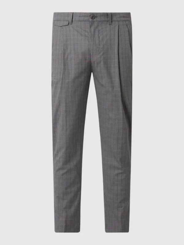 Am billigsten ? Drykorn Bundfaltenhose Mit Glencheck-Muster Modell ‘Nosh’ – Mittelgrau ? 3