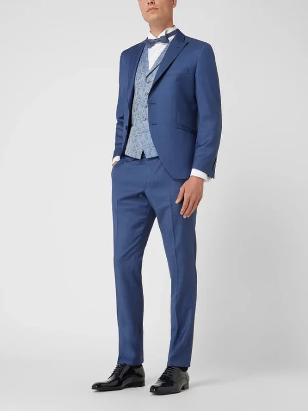Beste Bewertungen von ✨ Wilvorst Slim Fit Anzughose Aus Wolle – Blau ❤️ 1