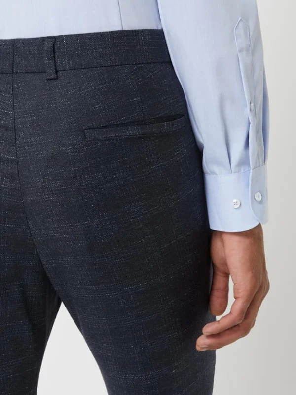 Bestpreis ? Strellson Slim Fit Anzughose Mit Leinen-Anteil Modell ‘Till’ – Marineblau ? 4