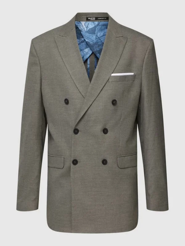 Billig ? Selected Homme Comfort Fit Sakko Mit Reverskragen Modell ‘DAXLOGAN’ – Hellgrau ? 3