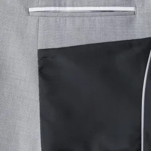 Auslauf ? S.Oliver BLACK LABEL Slim Fit 2-Knopf-Sakko Mit Stretch-Anteil – Hellgrau ⌛ 19