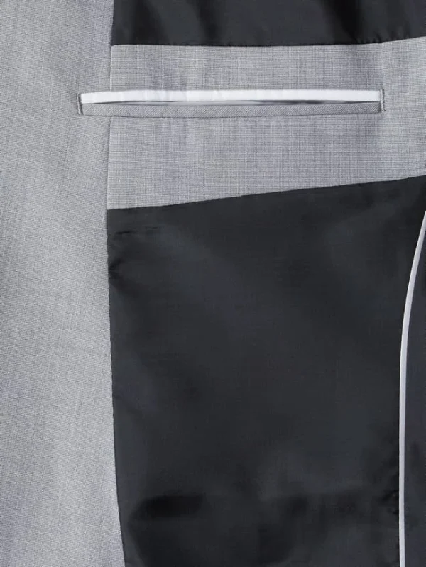 Auslauf ? S.Oliver BLACK LABEL Slim Fit 2-Knopf-Sakko Mit Stretch-Anteil – Hellgrau ⌛ 7