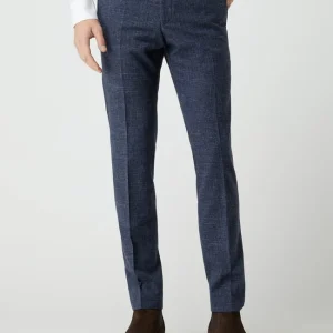 Rabatt ? Atelier Torino Slim Fit Anzughose Mit Leinen-Anteil – Marineblau ? 13