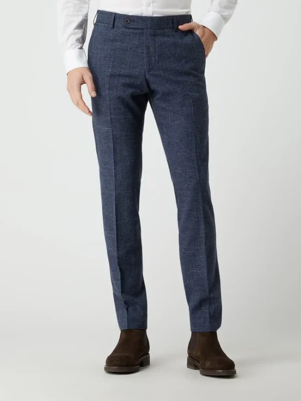 Rabatt ? Atelier Torino Slim Fit Anzughose Mit Leinen-Anteil – Marineblau ? 5