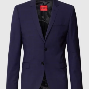 Beste Bewertungen von ? HUGO Extra Slim Fit 2-Knopf-Sakko Mit Karomuster Modell ‘Arti’ – Royalblau ? 9