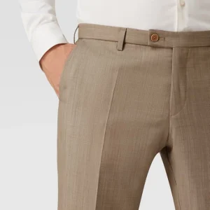 Aktion ? CG – Club Of Gents Slim Fit Anzughose Mit Stretch-Anteil – Beige ✨ 11